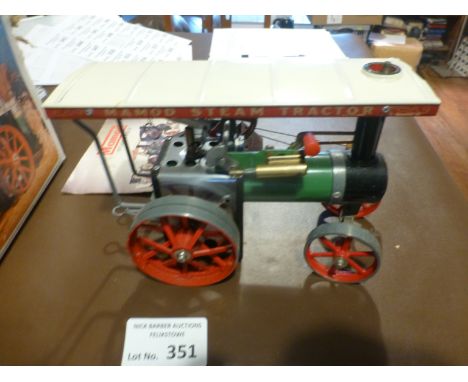 Diecast : Mamod Traction engine within its original box - box not great but engine looks 'as new'