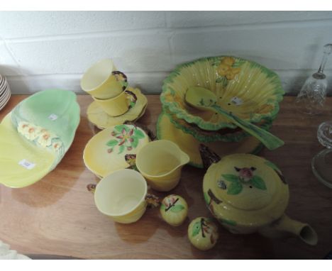 A selection of ceramics including Carlton ware, Crown Ducal etc