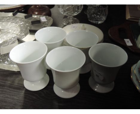 Five Limoges cups and ceramic dish 