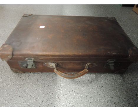 A vintage leather travel case