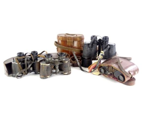 Various pairs of binoculars, a Bell and Howell Auto set cine camera, etc.