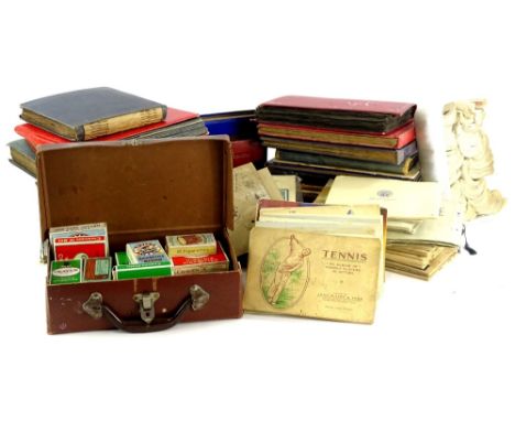 A large quantity of cigarette cards, mainly in albums.