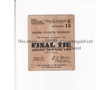 1935 FA CUP FINAL     Ticket for Sheffield Wednesday v WBA.     Generally good