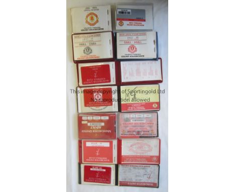 MANCHESTER UNITED      Nine season ticket books with many vouchers: 1989/90, 1990/1, 1992/3, 1993/4, 1994/5, 1996/7, 1997/8 p