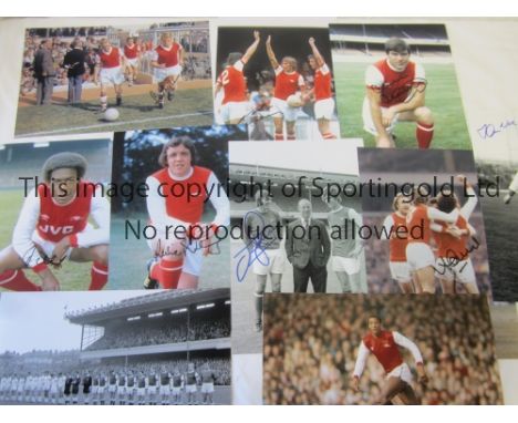 ARSENAL     Ten autographed 12 x 8 photos of former players from the 1960's - 1980's, all signed in permanent marker includin