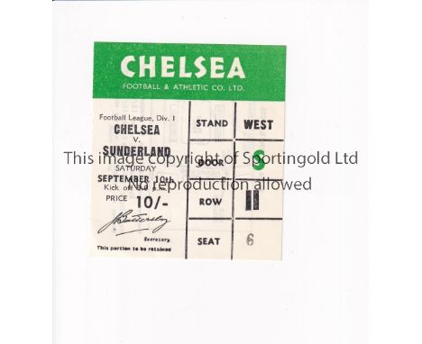 CHELSEA      Ticket for the home League match v Sunderland 10/9/1966.     Good