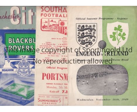 1950'S FOOTBALL PROGRAMMES       Nine programmes and a Carshalton Athletic 1959/60 handbook. Programmes: Home Farm v Arsenal 