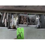 (Lot) Bench w/ Drawer, Cabinet & Contents