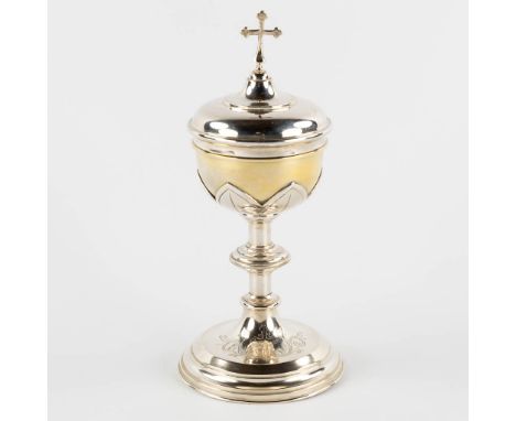 A ciboria, silver-plated metal and silver. Probably Belgian, 20th century.&nbsp;The first half of the 20th century.&nbsp;Silv