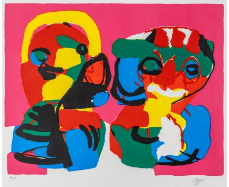 Karel APPEL (1921-2006) 'Lithograph'&nbsp;Numbered lower left: 67/100Signed lower right.&nbsp;Dimensions: (W:70 x H:59 cm)