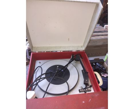 A vintage record player 