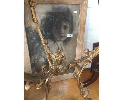 A vintage portrait print of a girl 