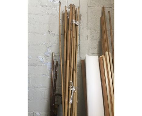 A bundle of garden canes approx 8 ft tall 