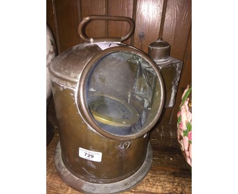 A vintage ship's binnacle with compass 