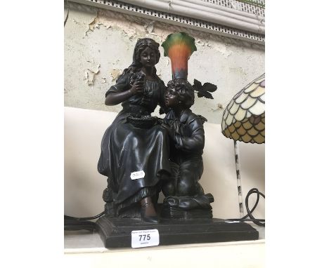 A composition group of figures lamp - Mother &amp; son 