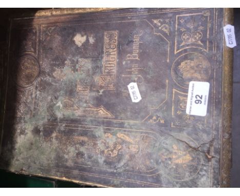 A vintage brass bound book - Pilgrims Progress by John Bunyan 