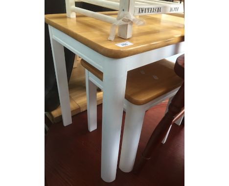 A child's table and stool. 