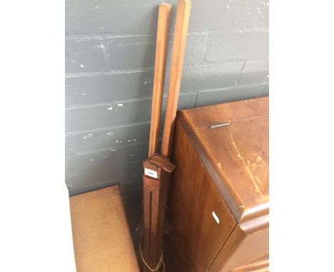 An artist's easel. 