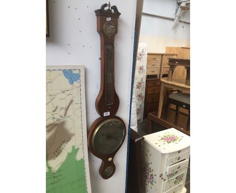A Georgian mahogany barometer. 
