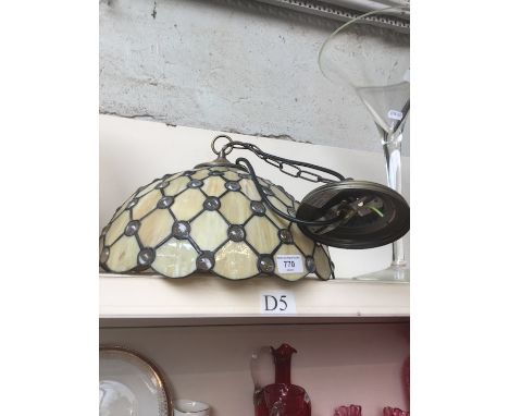 Modern leaded glass hanging lamp 