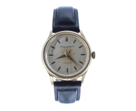 International Watch Co. (IWC) 18ct automatic gentleman's wristwatch, circa 1950s, signed circular silvered dial with applied 