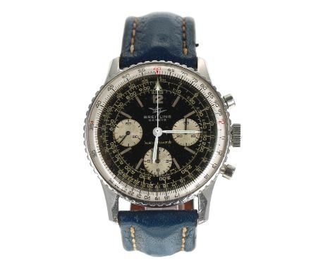 Breitling Navitimer chronograph stainless steel gentleman's wristwatch, ref. 806, circa 1966, serial no. 1065546, circular bl