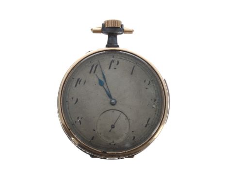 Swiss gunmetal quarter repeating lever pocket watch, unsigned gilt frosted three quarter plate movement with compensated bala