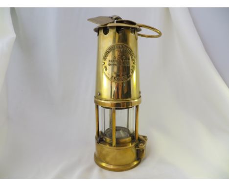 Brass Eccles miners' lamp, series 6.