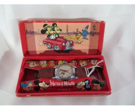 A Mickey Mouse Timex child's / ladies watch (manual), in original Disney box.
