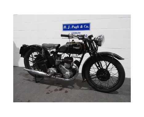 Triumph 3S motorcycle. 350cc. 1939Frame No. TL9459Engine No. 93S19001Runs and rides well.C/w old buff logbook.Reg. FJJ 624. V