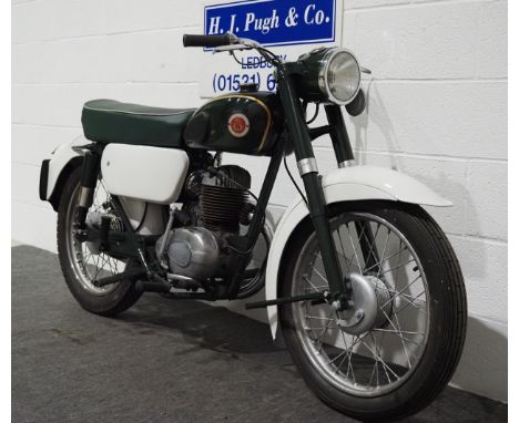 Francis Barnett Falcon 81, 1959, 197cc.Frame no. AN86941WEngine no. 662B4781Runs and rides, comes with Villiers 10E engine, b