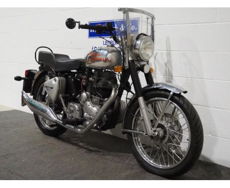 Royal Enfield Bullet motorcycle. 2003. 500cc Frame no. ME3ABBSB53C000500Engine no. 3BFS50500G5 speed bike with electric start