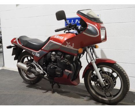 Yamaha XJ 600 motorcycle. 1989. 598cc.Frame No. 3KM051906.Engine No. 3KM051906.Needs recommissioning. Been dry stored out of 