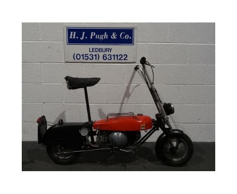 Brockhouse Corgi Mk4 motorcycle. 98cc. 1952Frame No. 25144Engine No. MK41144Good compression.Reg. TXS 201. V5