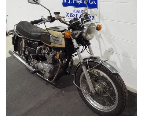 Triumph Trident T150V. 1975. 741cc.Frame no. JJ43726Engine no. JJ43726Matching frame and engine numbers, engine has been rebu