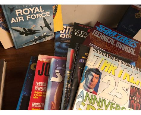 Books and magazines etc to include V.R.I her life and empire, The Sportfolio, Star Trek, The Next Generation technical manual