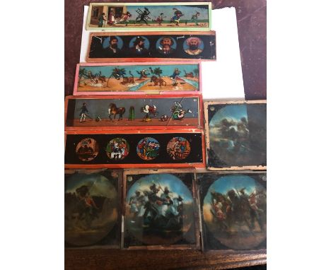Eight magic lantern slides, 2 a/f.