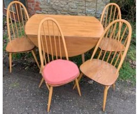 Ercol dining table and four chairs