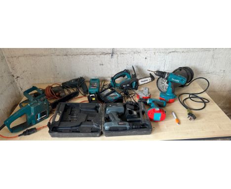 Selection of power tools to include Makita, Black and decker etc- all untested 