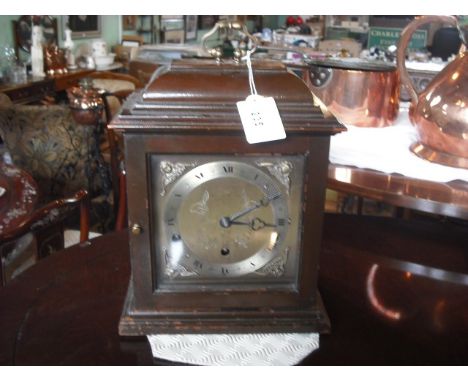 An early 20th century Westminster and Whittington chiming bracket clock in mahogany case, the movement by Elliott of London, 