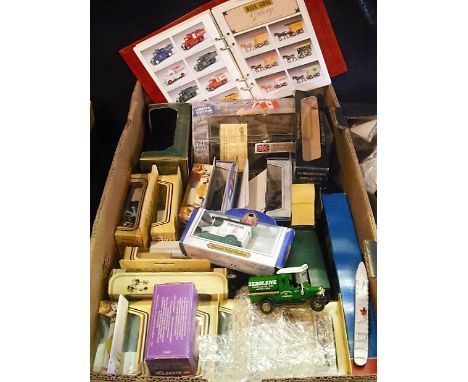 A box containing a quantity of die-cast vehicles, to include: an unboxed Corgi Chitty Chitty Bang Bang (with four figures), t