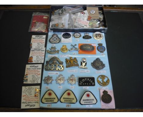 A large quantity of enamel and other badges, to include: transport, military and novelty examples.