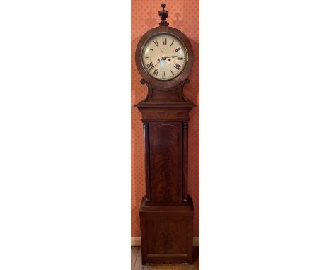 Walter Leighton of Montrose (1801-1876) - a circa 1830 mahogany longcase regulator, having a circular signed white enamel Rom