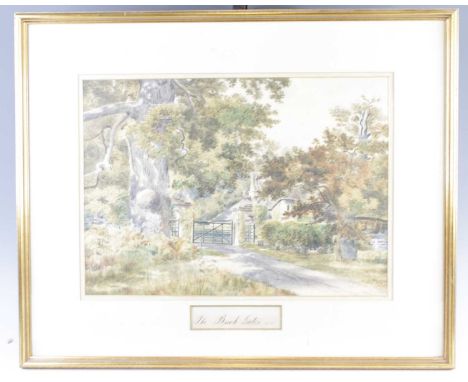 Joseph Seddon-Tyrer (fl.1866-1880 - The Buck gate, watercolour, signed and dated 1868 lower left, 33 x 47cm