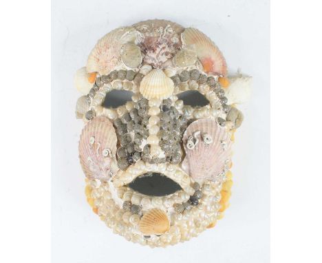 Tess Morley - a shell art face mask, h.19cmSmall number of shells loose.Item structurally sound but further shells are likely