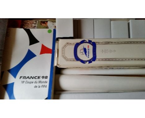 FOOTBALL, selection, inc, 1998 World Cup, media guide & empty champagne bottle (original box, crushed); certificates given to