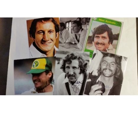 CRICKET, Australia, signed colour photos (8 x 6), Toohey, Joslin, Phillips, Walker, Callen, Gannon, some reproduction images,