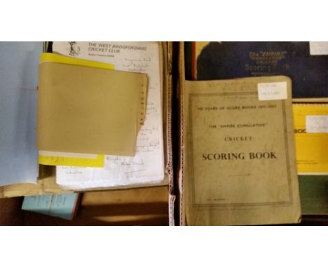 CRICKET, collection from Old Westbridgefordians C.C. Of Nottingham, 1953-1984, inc. 18 score books from August 1953 to July 1