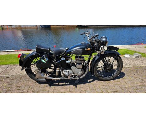 1952 BSA M20/21, 600cc. Registration number NGW 171. Frame number several number M20 56351. Engine number BM21 11166 (note th