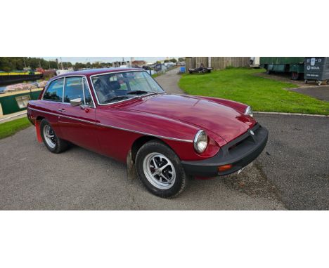 1978 MGB GT, 1800cc, overdrive. Registration number JGD 712T. Chassis number GHD5 474571 G. Engine number 18V 847 H925948. So